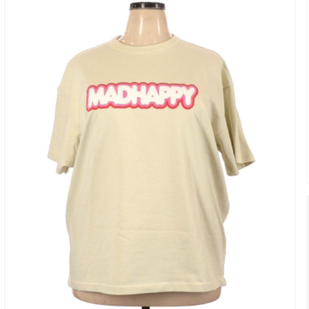 Madhappy Cream Bubblegum Short Sleeve Tee XL NWOT
